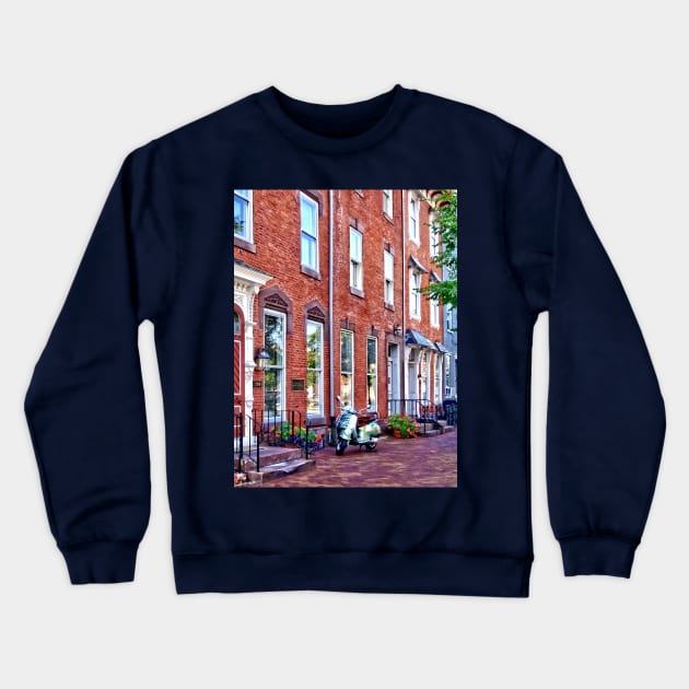 Harrisburg PA - Moped on State Street Crewneck Sweatshirt by SusanSavad